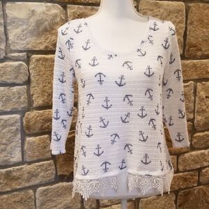 ALMOST Famous blue anchor top cage back